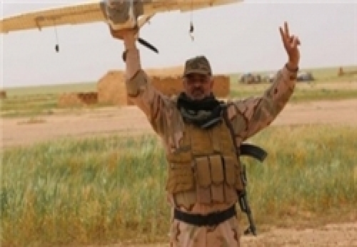 سرنگونی پهپاد داعش در غرب موصل توسط «الحشد الشعبی»