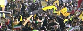 ايران تحتفل بذكرى الثورة الاسلامية بمسيرات مليونية