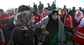  Homs, evacuated, activists , Crescent ,old men,  devastated , humanitarian 