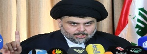Muqtada , al-Sadr, coalition, Shia cleric, Baghdad, airstrikes, Arab allies
