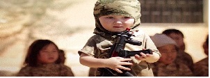 ISIL, Child Soldiers, Kazakhstan, black flag, kuffar, machine gun