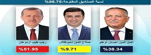 پیروزی اردوغان در نخستین انتخابات ریاست جمهوری