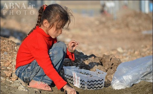 صحنه هایی رقت بار از آوارگان کوبانی