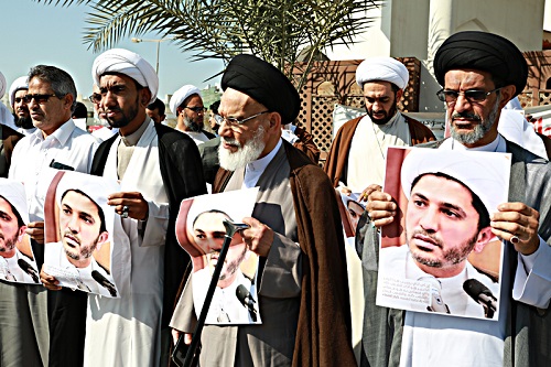 تحصن علمای بحرین در حمایت از شیخ علی سلمان