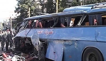 تصادف اتوبوس حامل آوارگان سوري در لبنان