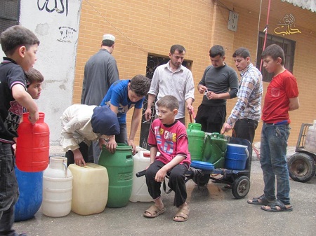 بحران آب در حلب سوریه