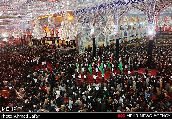 An gabatar da juyayin Arbaeen na Imam Hussaini[AS] a haramin sa a KarbalaءAllahءMusulunciءAddiniءMohammadءAliءshiءmahdiءtvshiaء