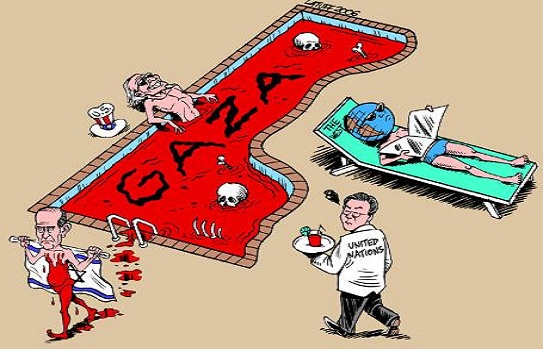 KARIKATUR DAN FOTO GAZA