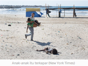 4 Bocah Yang Sedang Main di Pantai Gaza, Tewas Dibombardir Israel